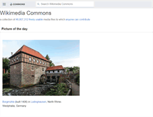 Tablet Screenshot of commons.wikimedia.org